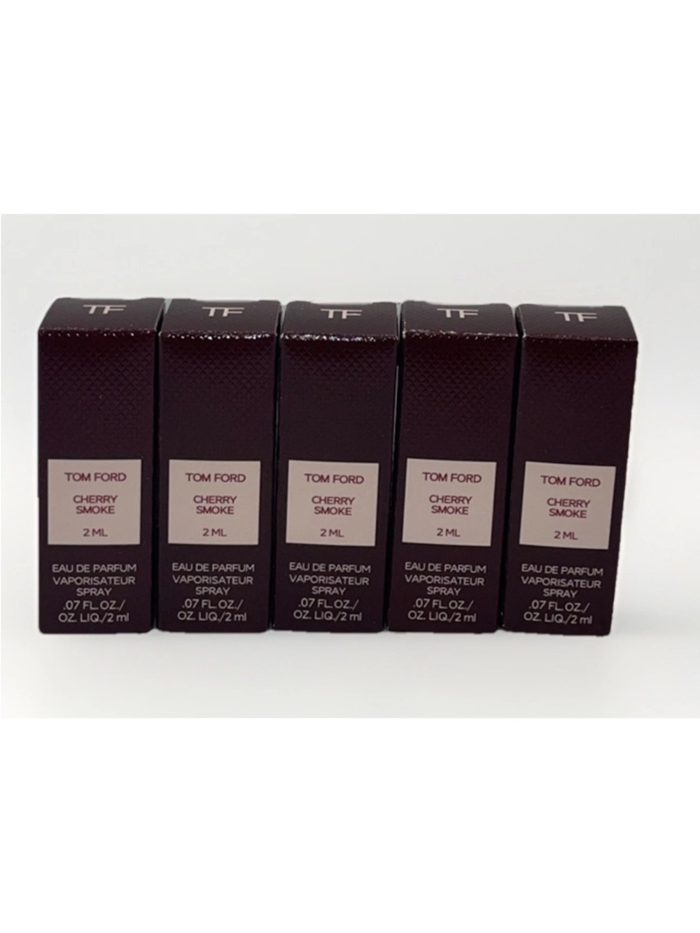 5 X Tom Ford CHERRY SMOKE Eau de Parfum EDP Sample Spray 0.07 oz/2 ml BNIB